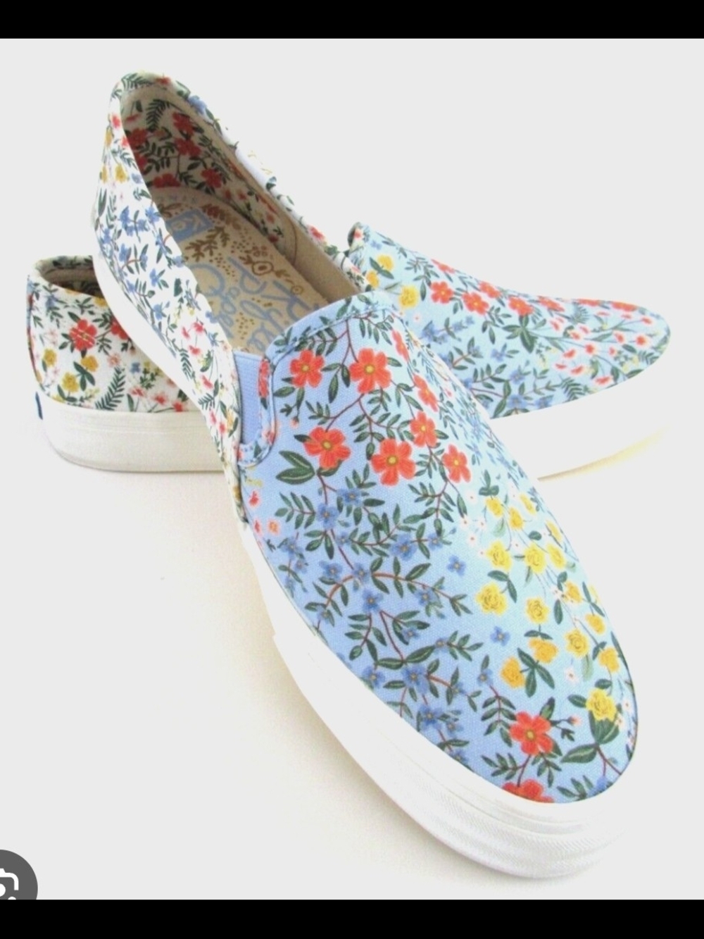 Keds Slip-On Sneakers in Light Blue Floral Print